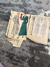 Vintage 1940s Simplicity 4759 Size 14 Bust 32 Womens Robe Housecoat