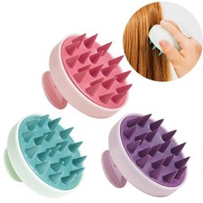 Silicone Head Scrubber Brush Hair Scalp Massager Soft Bristle Shampoo Comb Wash