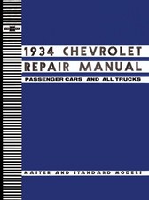 1934 Chevrolet Master Standard Car Truck Shop Repair Manual Reprint