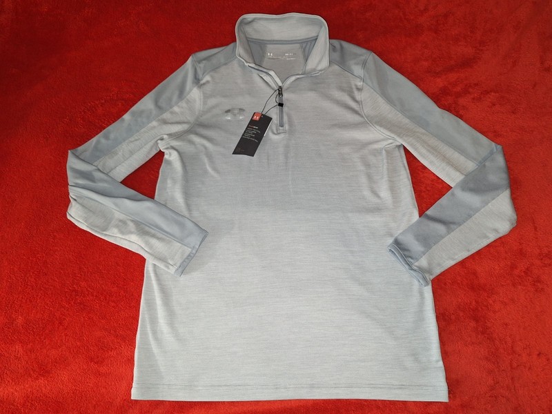 UNDER ARMOUR   MENS  SMALL  GRAY   POLO PULLOVER   SHIRT NEW WITH TAGS