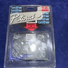 Brother P Touch TZ-211 Laminated Tape Cartridge 1/4 Width Black Print White  6mm