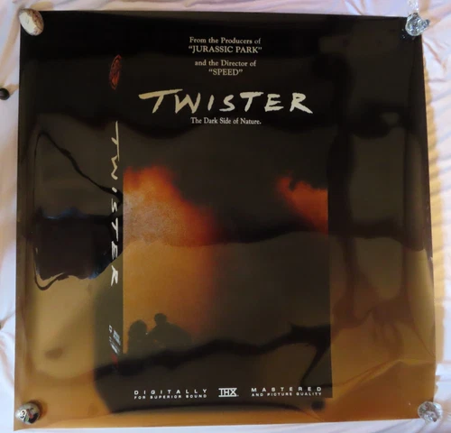 RARE 4'x4' TWISTER Mylar Poster 1996 MCA THX Promo Video Store Display