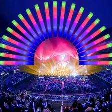 236 Pack Flashing Foam Batons Color Changing for Concerts Raves Halloween