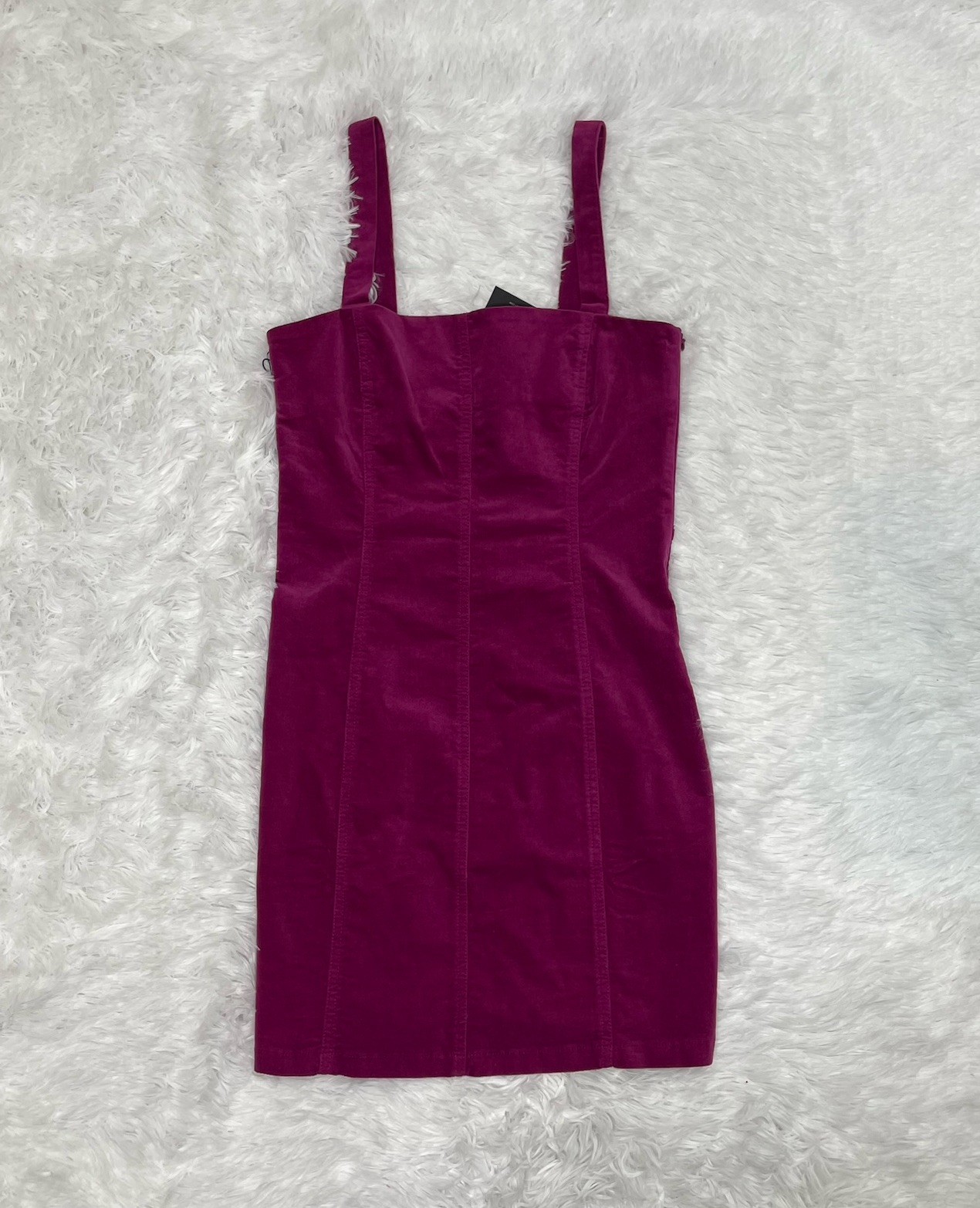 Forever 21 Women’s Size S Small Berry Mini Dress Woven Cotton Stretch NWT New
