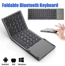 Mini Folding Wireless Bluetooth Keyboard With Touchpad for Laptop Tablet Phone