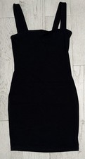 Black Mini Ribbed Bodycon Dress/Women’s size Large/NWT