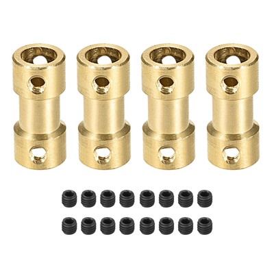 Rigid Coupling Copper [for 3D Printer]-6mm-6mm L20xD9/Gold/4 Pack