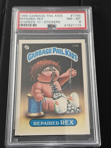 1986 Garbage Pail Kids Repaired Rex Ghost 10, PSA 8, Population only 21