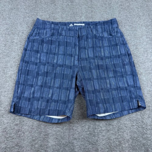 Adidas Golf Shorts Womens 6 Blue Abstract Stripe Performance DT60493901