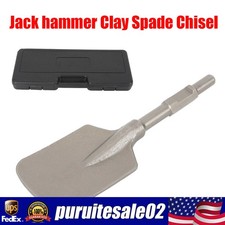 Jack Hammer Clay Spade Shovel Chisel Bit 1.18in Demolition Hammer Tool Silver