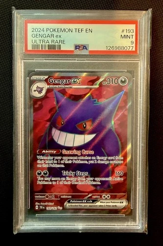 2024 Pokemon Gengar ex 193/162 Full Art Ultra Rare Temporal Forces PSA 9 MINT