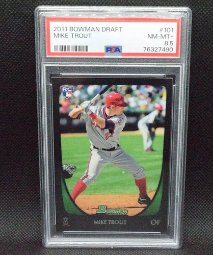 Mike Trout #101 - 2011 Bowman Draft - Rookie - PSA 8.5 NM-MT+