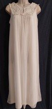 Vintage Komar Peignoir Gown Nylon Chiffon Sheer White Wedding Women's Small