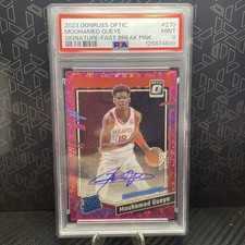 2023-24 Donruss Optic Mouhamed Gueye Fast Break Pink Rated RC Auto /25 #270 PSA9