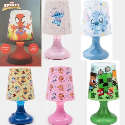 LED RGB Tischlampe Kinder Nachtlicht Stitch Paw Patrol Spider-Man Minecraft bunt
