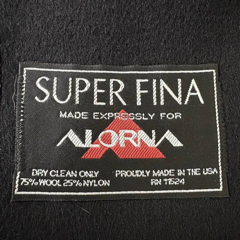 Abrigo de invierno de lana de doble botonadura negro vintage Alorna para mujer talla 12 (SU) Foto 4 de 4