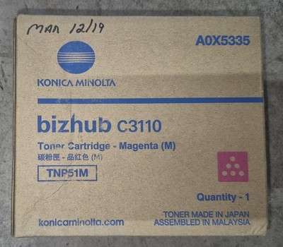 Genuine Konica Minolta TNP51M A0X5335 Magenta Toner Cartridge Bizhub C3110