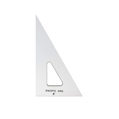Pacific Arc Drafting Triangle, 8-inch, 30/60/90 8-in, degrees, Clear