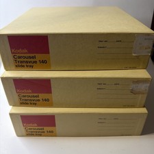 Lot of 3 Vintage Kodak Carousel 140 Slide Tra...