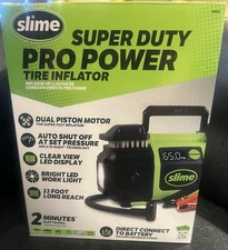 BRAND NEW Slime Super Duty Pro Power Tire Inflator Pump 2 Min Flat To Full 40083