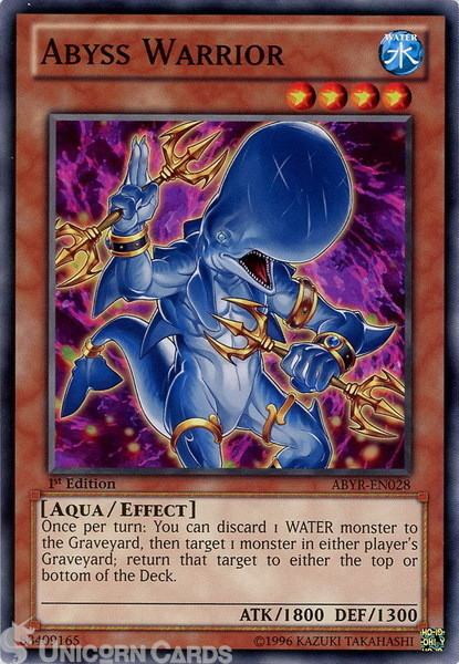 ABYR-EN028 Abyss Warrior Common 1st Edition Mint Yu-Gi-Oh! Card