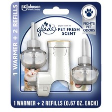PlugIns Air Freshener Starter Kit Pet Fresh 1 Warmer + 2 Refills 0.67 fl oz