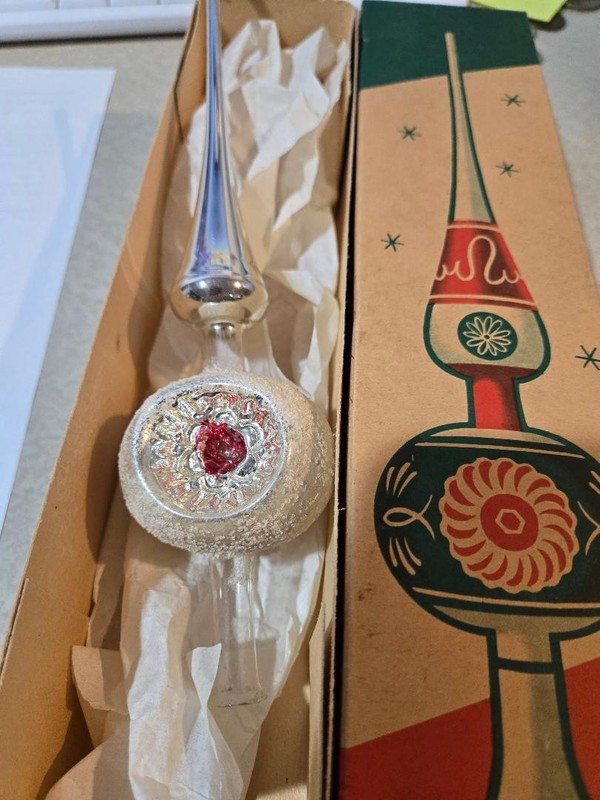 Shiny Brite Vintage Glass tree top Christmas