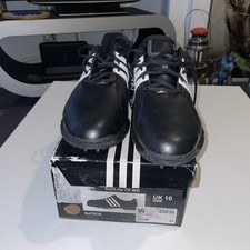 Adidas Golflite Max Mens Golf Shoes Black Spiked Water Resistant Wide