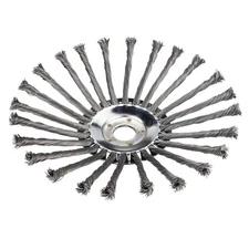 Steel Wire Weeding Grass Trimmer Head Weed Rotating Wheel Brush With Adapter Kit