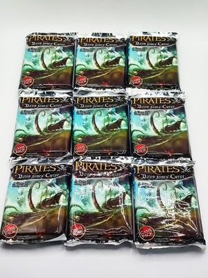2008 WIZKIDS TRADING CARD GAME TCG PIRATES DAVY JONES CURSE SEALED BOOSTER X 9
