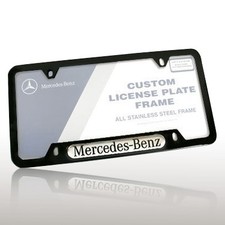 Mercedes-benz Genuine Black Stainless Steel License Plate Frame New Mercedes-benz Genuine Black Stainless Steel License Plate Frame New