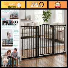 Safety 30.5"-58" Extra Wide Baby Gate, Bottom of Stairs Doorways