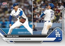 SHOHEI OHTANI 1st MLB PLAYER EVER with 50-K & 50-HR SEASON Topps Now Card #721 !
