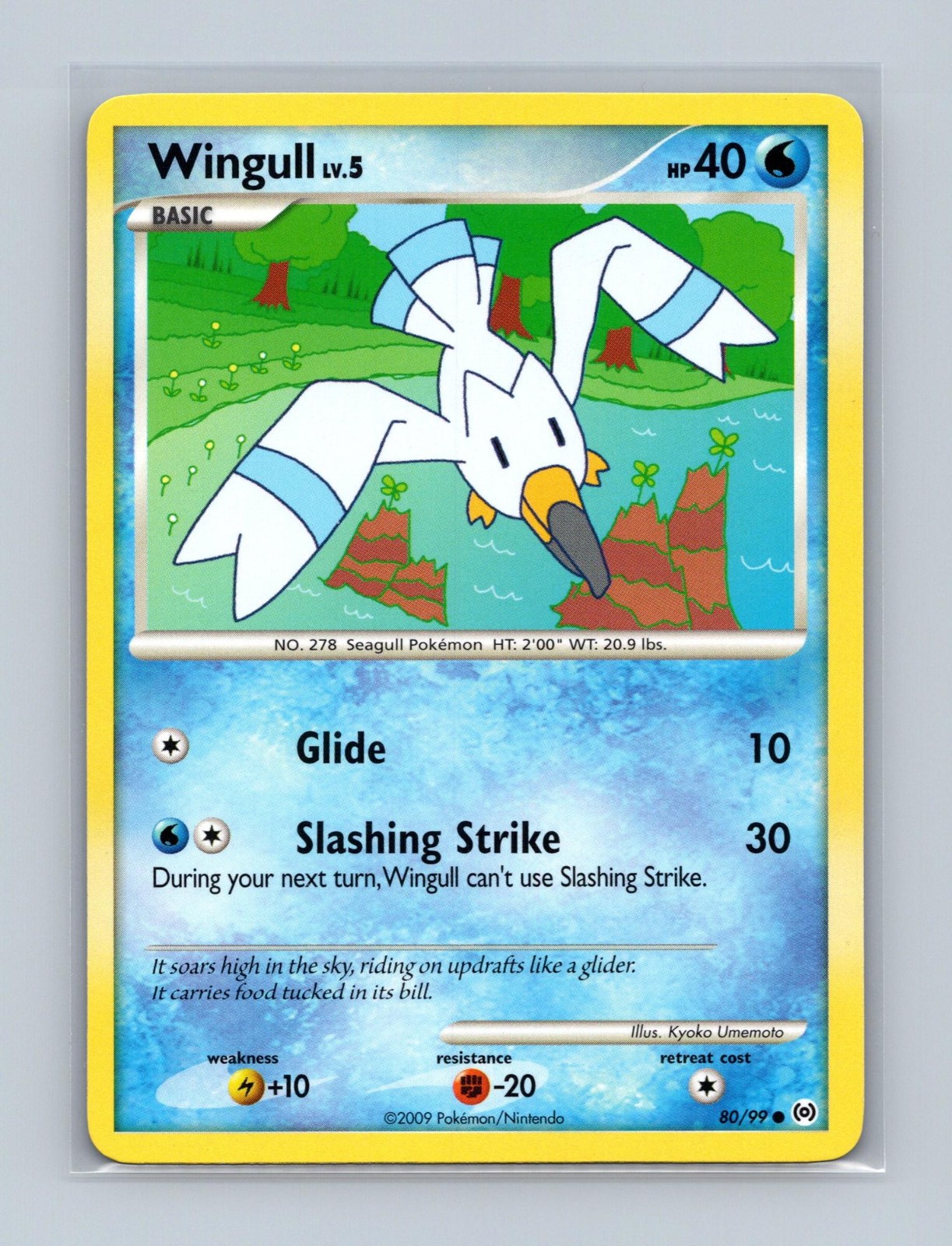 Wingull 80/99 Common Arceus Lightly Played