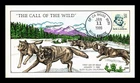 US COVER FIRST DAY OF ISSUE HAND COLORED COLLINS CACHET JACK LONDON