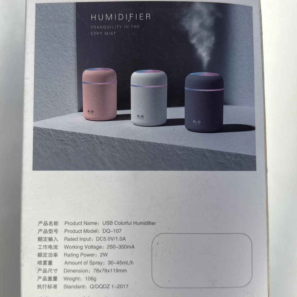Portable USB Mini Humidifier with Colorful Light - 300ml, Perfect for Travel - Image 4 of 4