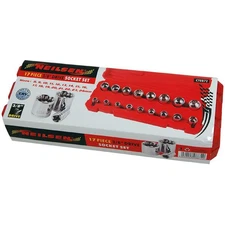 Neilsen 17pc 3/8" Drive Socket Set 8-24mm Metric CR-V Steel Heavy Duty BMC