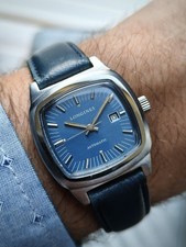Longines Automatic Vintage Watch Steel Case Lady Blue Dial Longines 561.1 25 Jew