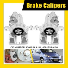 Pair Rear Left & Right Brake Caliper For Honda Jazz Mk2 43018SAAJ50 43019SAAJ50