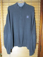 Xavier University Cutter & Buck Men's 2XL Gray 1/4 Zip Long Sleeve Sweatshirt