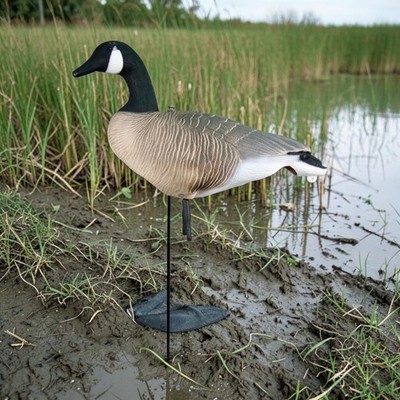 Canada Goose Lockvogel lebensgroß Kunststoff Garten Jagdköder mit Pfahl - NEU