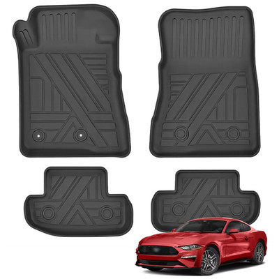 Aomsazto Floor Mats For Ford Mustang/Mustang Gt 2015-2026 - All Weather Car