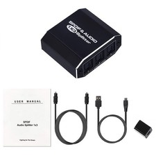 1 in 3 Out Aluminum Alloy Spdif Toslink Optical Digital Audio Splitter 1x3 H