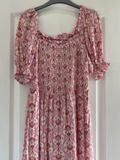 Dorothy Perkins Size 8 Summer Maxi Dress Paisley Print Pink Cream Spring