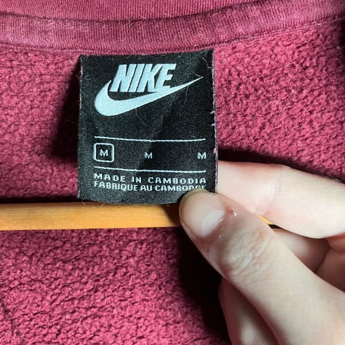 Felpa Nike con cappuccio uomo taglia M marrone mezza zip comoda swoosh zecca logo abbigliamento casual - Foto 4 di 13