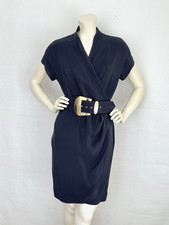 VTG Genny by Gianni Versace, Silk  Dress with Original Statement Belt Sz.IT42
