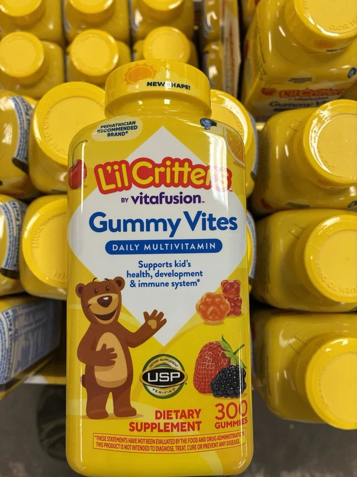 300 Lil Critters IMMUNE GUMMY VITES Diario Multi Vitaminas A B C D E Gomitas de Zinc Foto 4 de 4