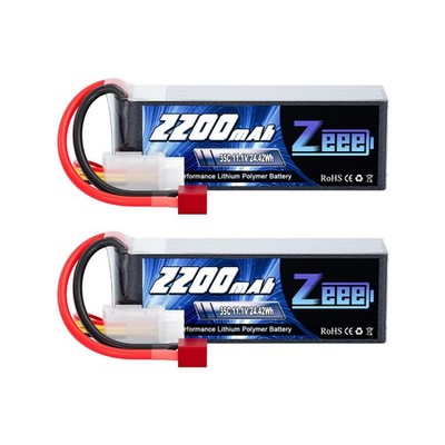 3S LiPo Battery 2200mAh 11.1V 35C Soft Case Battery with T Connector for RC Airp