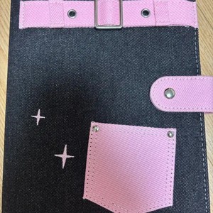 Yourning Denim Binder with 4 Compartments, New