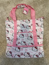 Sanrio Hello Kitty Beach Bag Grocery Large Capacity Travel Tote